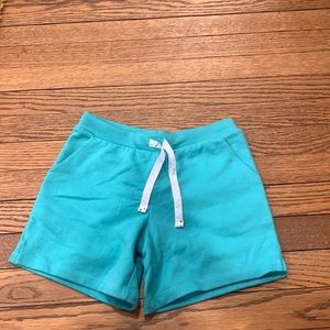 Lands’ End Girls  NWT size 7-8 teal drawstring shorts